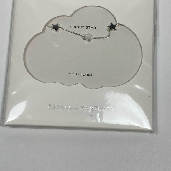 Estella Bartlett Nordstrom Bright Star Silver Plated Necklace Jewelry New - Picture 4 of 4